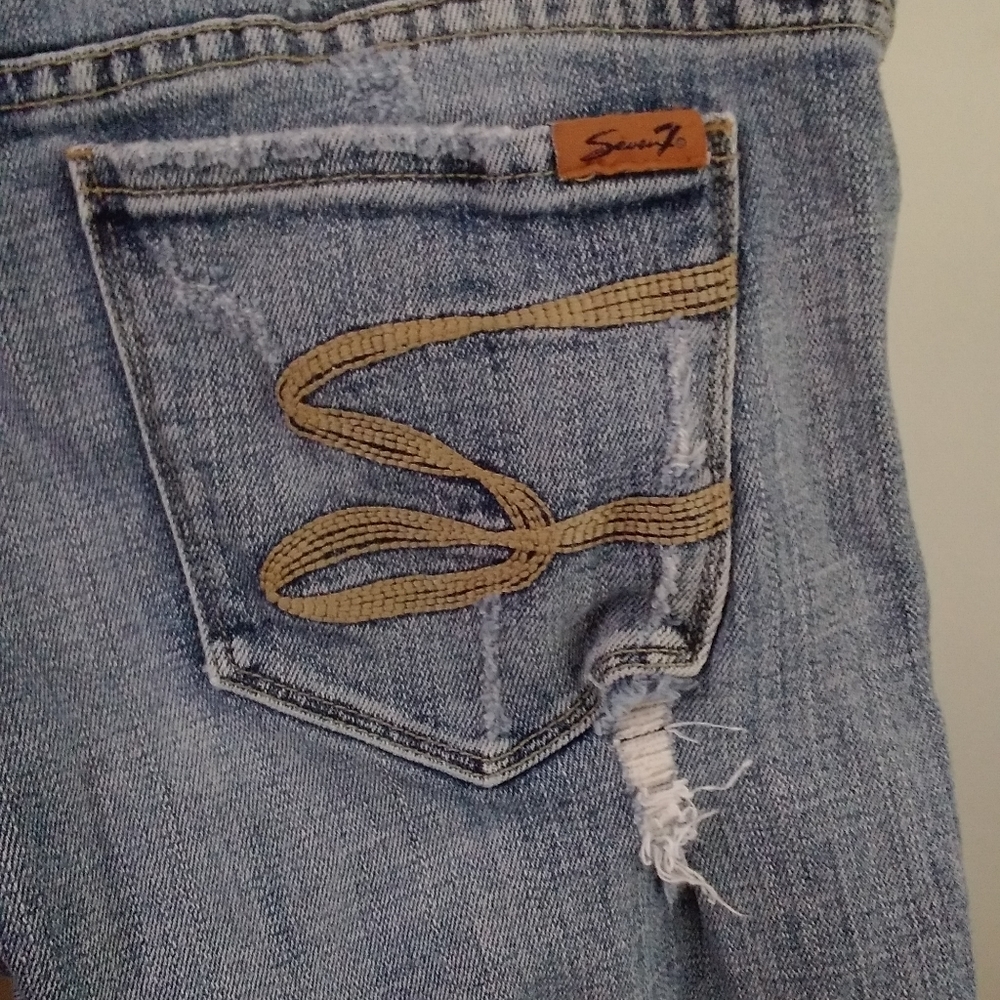 2/$15 Seven7 Boot Cut Distressed Jeans - Picture 6 of 8